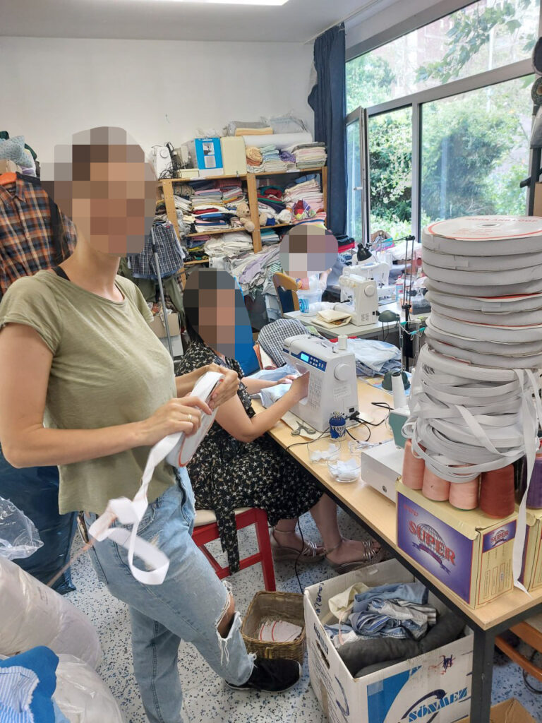 eine unserer Nähwerkstätten,